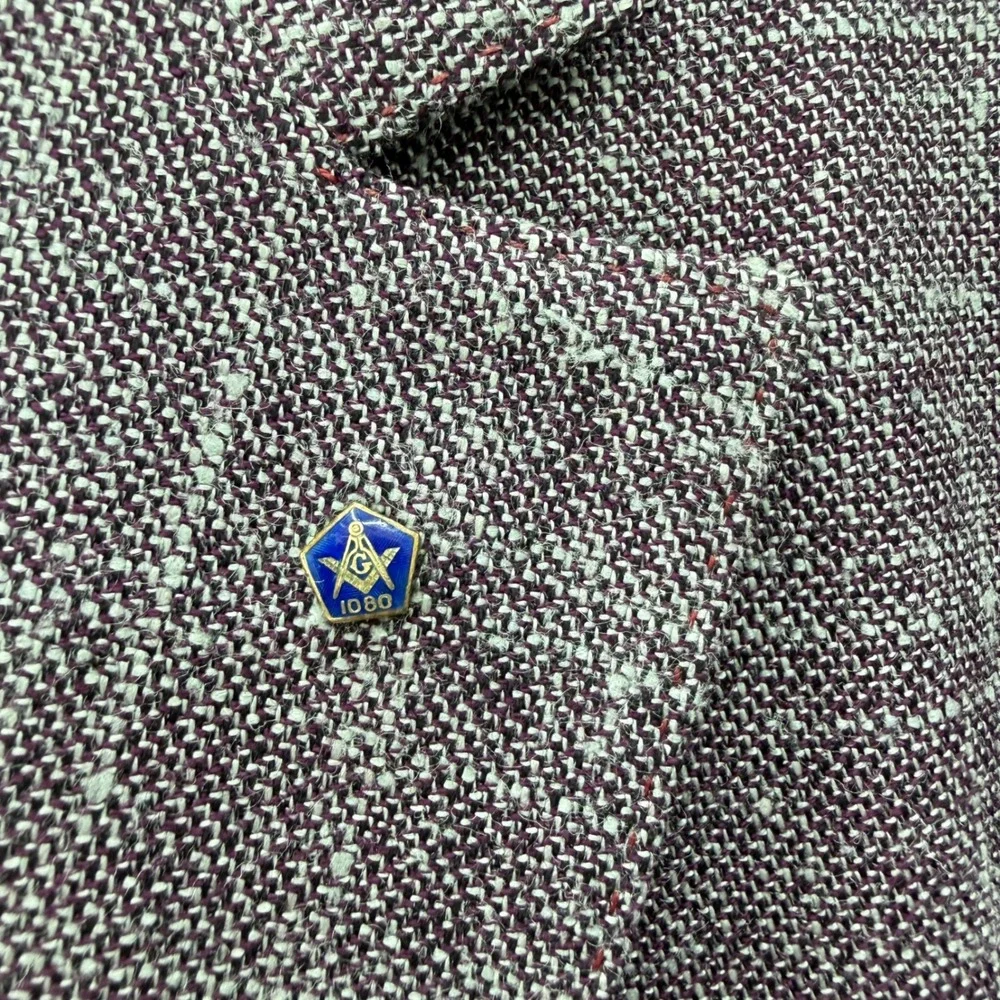 Bar WS Western Apparel Mens 44 Regular Burgundy Blazer Suit Jacket Made in USA